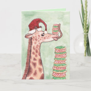 Carte Les cookies de Noël de la Giraffe