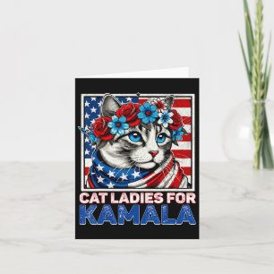 Carte Les Dames Pour Kamala Drôle Chat 2024 Président Ka