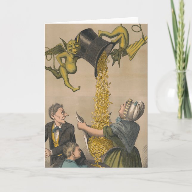 Carte Les démons qui versent des pièces d'or dans le tab (Devant)