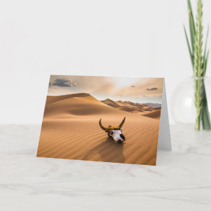Carte Les déserts Crâne de vache Dunes de sable ondulé