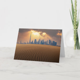 Carte Les déserts   Vue Skyline de Dubaï depuis la dune 