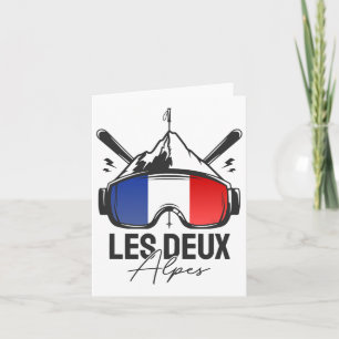 Carte Les Deux Alpes France Station de ski Rétro Ski