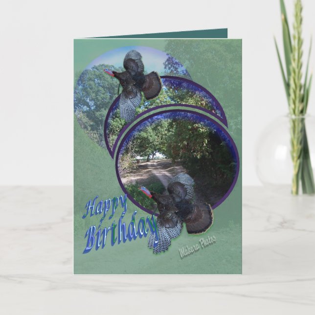 Carte Les dindes sauvages vol-personnalisent dedans (Devant)