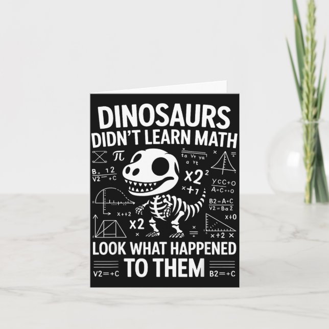 Carte Les dinosaures n'ont pas appris les maths Prof de  (Devant)