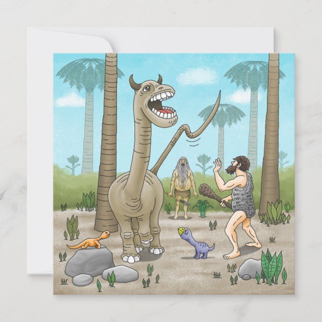 Carte Les dinosaures rencontrent l'âge de pierre (Devant)