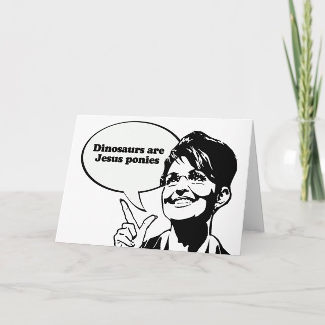 Carte Les dinosaures sont des poneys de Jésus (Devant)