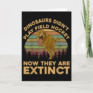 Carte Les dinosaures T Rex ne jouaient pas au hockey sur