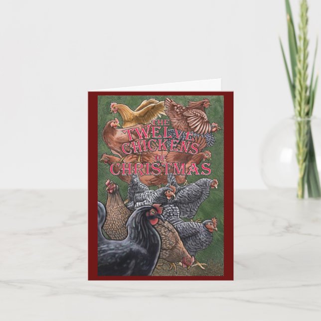 Carte Les douze poulets de Noël (Devant)