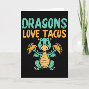 Carte Les dragons aiment les tacos Mignon Cinco De Mayo