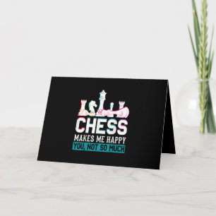 Carte Les échecs me rendent heureux, humour, cadeau drôl