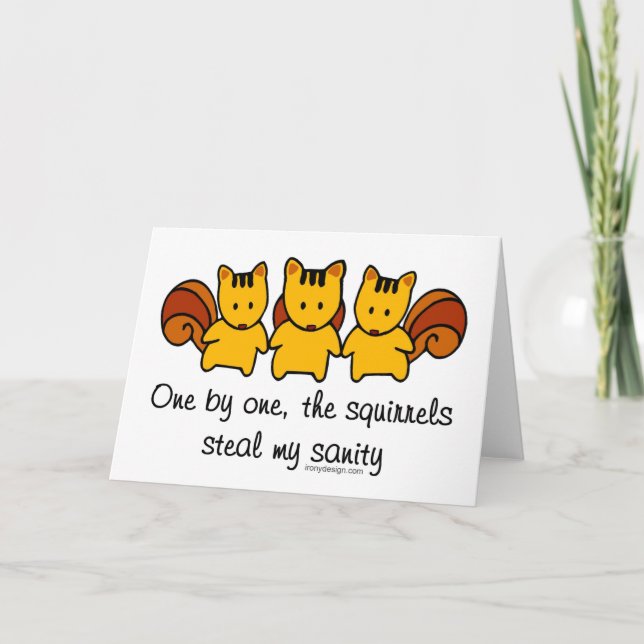 Carte Les écureuils volent ma santé mentale (Devant)