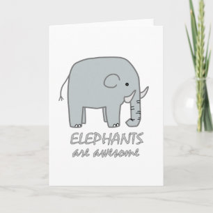Carte Les éléphants sont géniaux