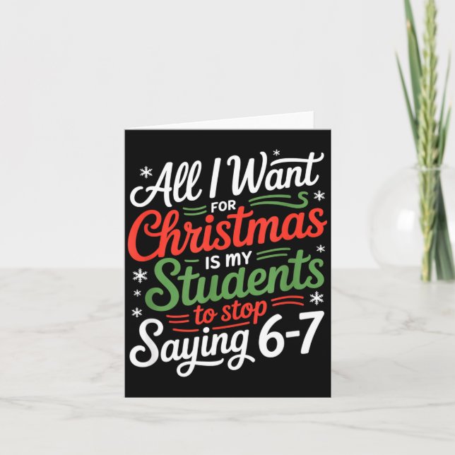 Carte Les élèves disent 6-7 67 Six Sept Prof de folie No (Devant)