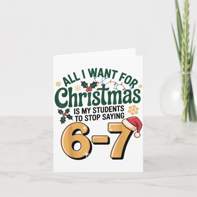 Carte Les élèves disent 6-7 67 Six Sept Prof de maths dr (Devant)