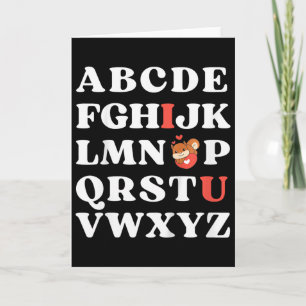 Carte Les enfants Abc je t'aime les enfants Écureuil Sai