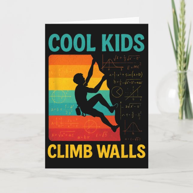 Carte Les enfants cool escaladent les murs - Fun escalad (Devant)