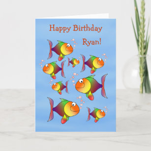 Cartes D Drole Poissons D Anniversaire Zazzle Fr