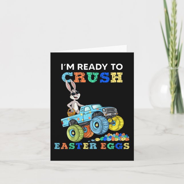 Carte Les Enfants Je Suis Prêt À Écraser Les Oeufs De Pâ (Devant)