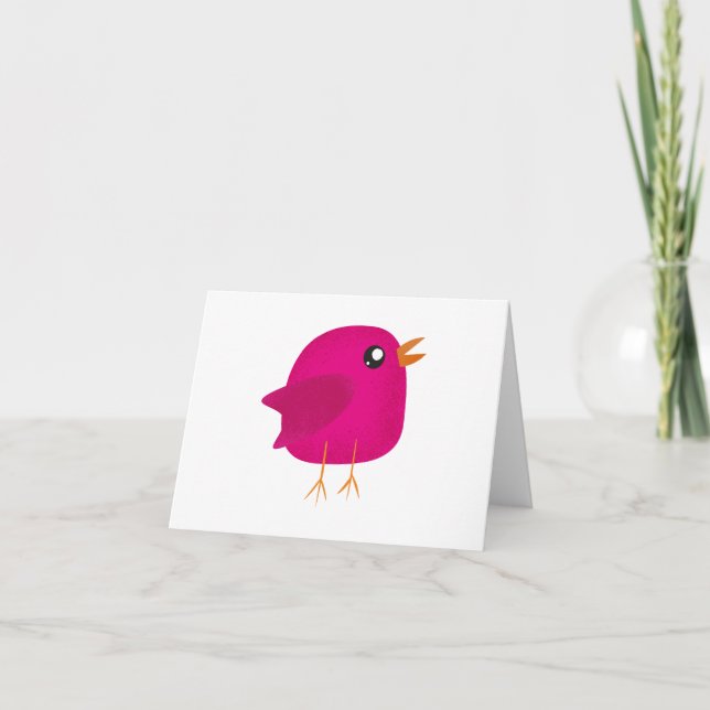 Carte Les enfants, joli petit oiseau (Devant)