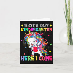 Carte Les enfants s'attendent à la maternelle, me voici 