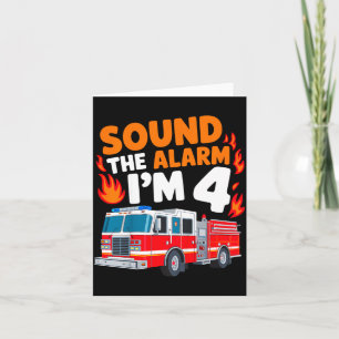 Carte Les enfants sonnent l'alarme J'ai 4 ans 4e anniver