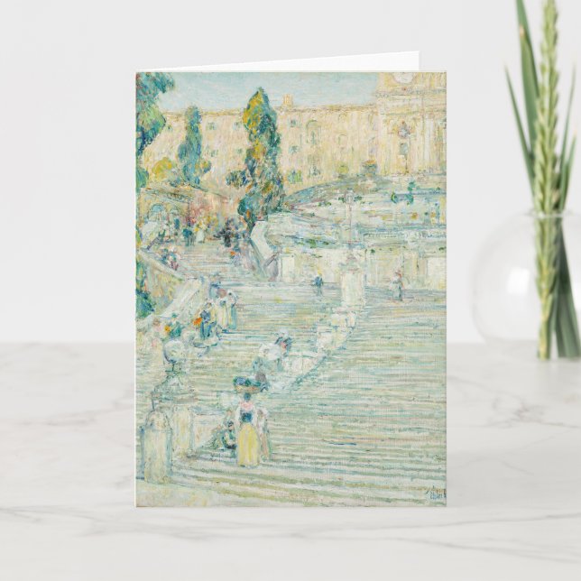Carte Les Escaliers Espagnols, Rome | Childe Hassam (Devant)