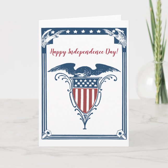 Carte Les étoiles bleues d'Amérique Vintage frappent les (Devant)