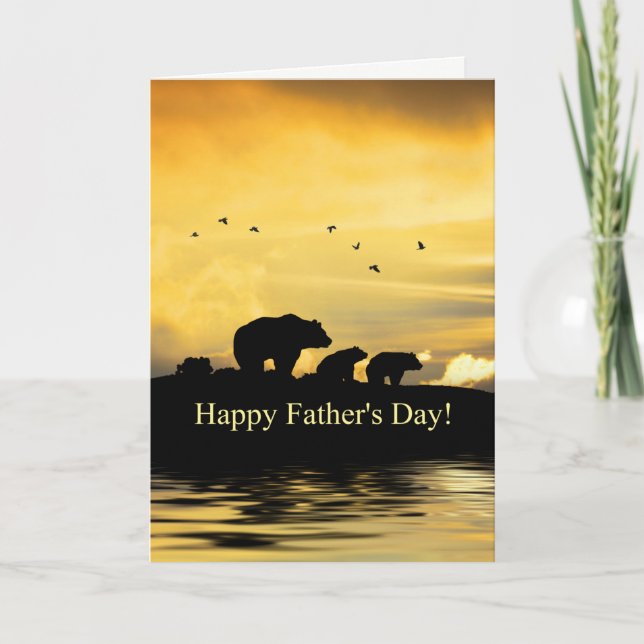 Carte Les Father's Day Cute Bears for Papa Bear (Devant)