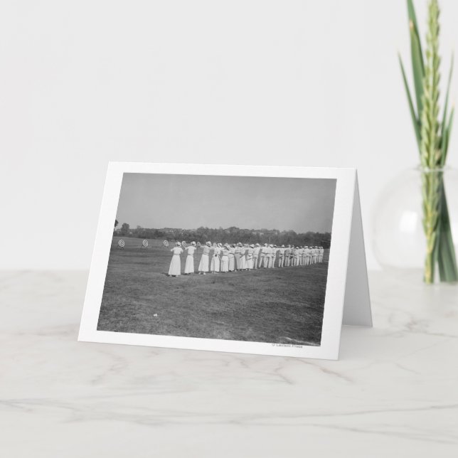 Carte Les femmes au tir à l'arc rencontrent la photo (Devant)