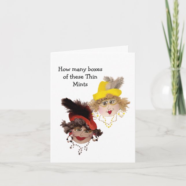 Carte Les femmes avec leur Humour de biscuits à menthe m (Devant)