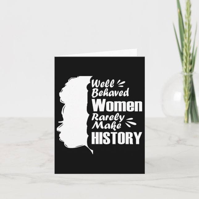 Carte Les Femmes Bien Comportées Font Rarement Histoire  (Devant)