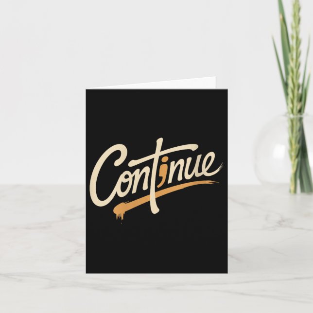 Carte Les femmes continuent Semicolon Message positif Me (Devant)