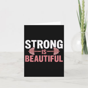 Carte Les femmes fortes sont belles Motivation de gym fi