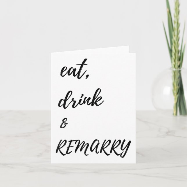 Carte Les Femmes Mangent Boire &amp; Remarry Design Pour (Devant)