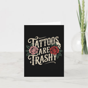 Carte Les femmes tatouages sont des hommes rétro trashy 
