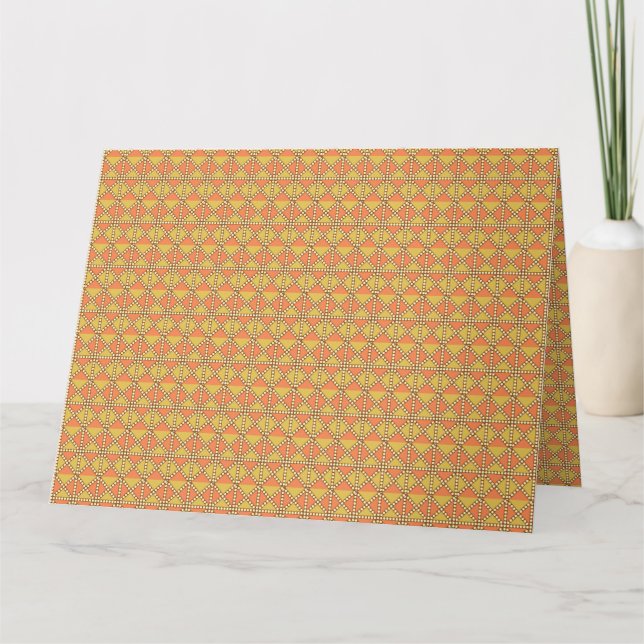Carte Les feuilles de papier d'emballage jaune, orange e (Devant)