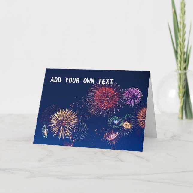 Carte Les feux d'artifice AJOUTENT VOTRE PROPRE TEXTE (Devant)