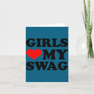 Carte Les filles adorent mon style valentin pour filles