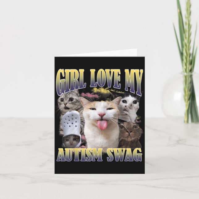 Carte Les filles aiment mon style autistique drôle de ch (Devant)