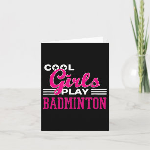 Carte Les Filles Cool Jouent au Badminton