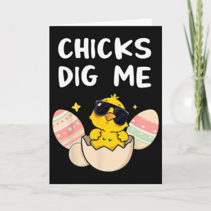 Carte Les filles me trouvent drôle Pâques pour garçons h