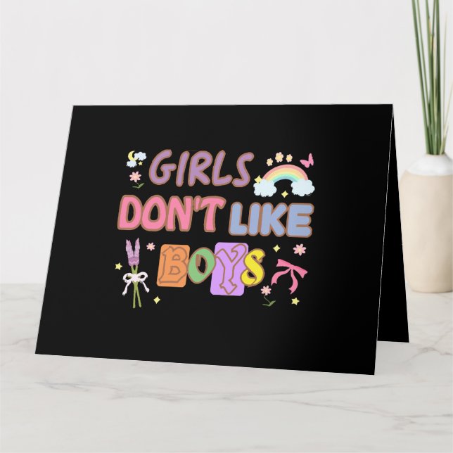 Carte Les filles n'aiment pas les garçons (Devant)