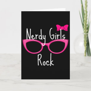 Carte Les filles nerds rockent T Shirt Gamer Geek Chic D
