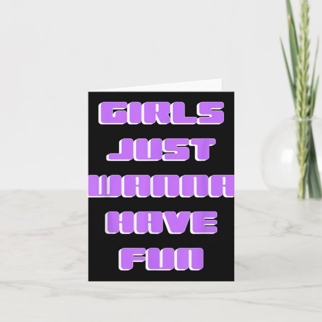 Carte Les Filles Veux Juste S'Amuser (Devant)