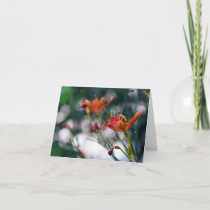 Carte Les fleurs chinoises de lis tigré ajoutent votre