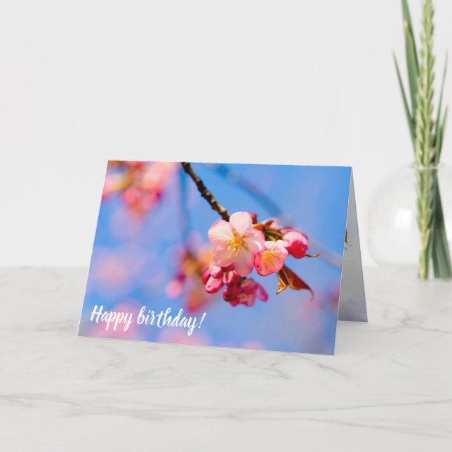 Carte Les Fleurs De Sakura, Les Boules Et Le Ciel Bleu D (Devant)