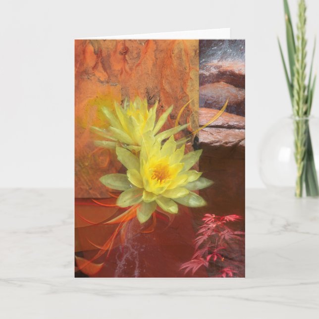 CARTE LES FLEURS LOTUS SONT LES CHANSONS D'EAU (Devant)