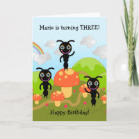 Les fourmis agitent un joyeux anniversaire