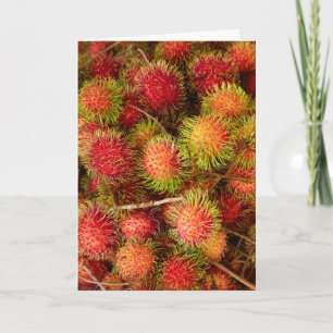Carte Les fruits du rambutan au marché de Can Duoc