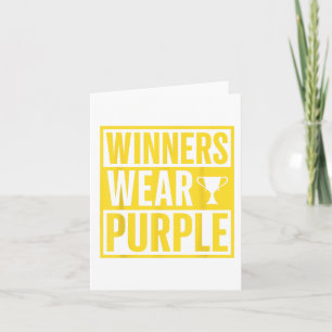 Carte Les gagnants portent Purple School Sports Team Pri